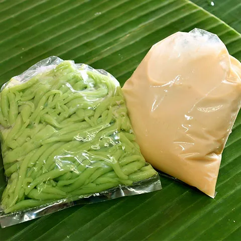米麺とココナッツミルクの菓子